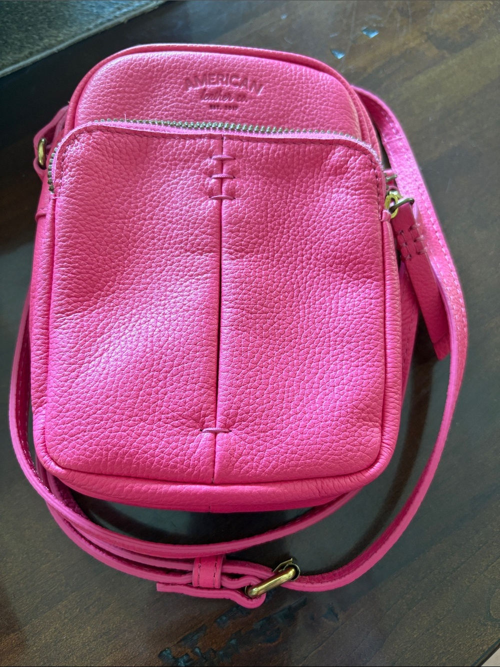 American Eagle Hot Pink Pebbled Mini Crossbody Bag
